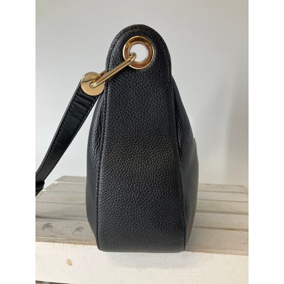 MICHAEL KORS, MEDIUM SIZE BLACK PEBBLED LEATHER CROSSBODY BAG - Picture 5 of 15